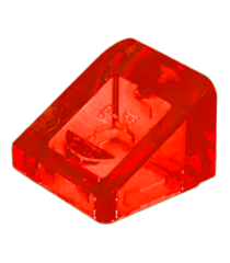 LEGO - Helling 30 graden graden 1 x 1 x 2/3 - Trans-Red | N - Thumbnail