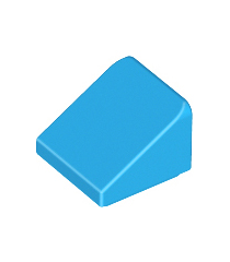 LEGO - Helling 30 graden graden 1 x 1 x 2/3 - Dark Azure | N - Thumbnail