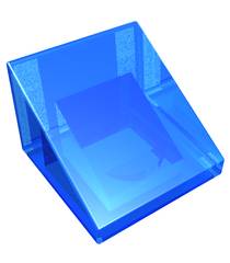 LEGO - Helling 30 graden graden 1 x 1 x 2/3 - Trans-Dark Blue | N - Thumbnail