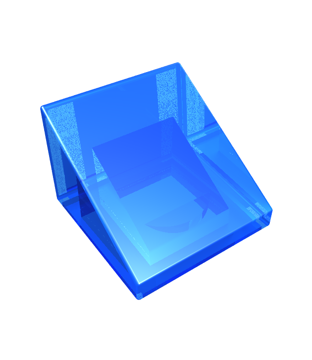 LEGO - Helling 30 graden graden 1 x 1 x 2/3 - Trans-Dark Blue | N