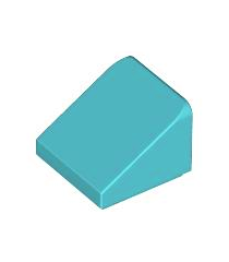 LEGO - Helling 30 graden graden 1 x 1 x 2/3 - Medium Azure | N - Thumbnail