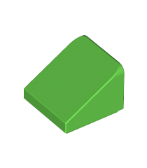 LEGO - Helling 30 graden graden 1 x 1 x 2/3 - Bright Green | N - Thumbnail
