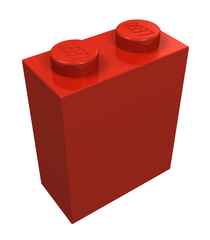 LEGO - Steen 1 x 2 x 2 met interne ashouder - Red | N - Thumbnail