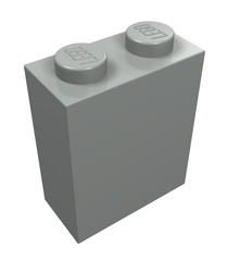 LEGO - Steen 1 x 2 x 2 met interne ashouder - Light Gray | N - Thumbnail
