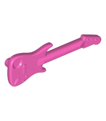 LEGO - Minifiguur-muziekinstrument, elektrische gitaar - Dark Pink | N - Thumbnail