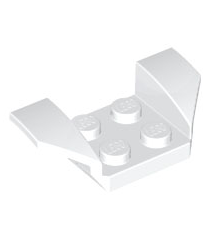 LEGO - Voertuig, spatbord 2 x 4 met uitlopende vleugels - White | N - Thumbnail