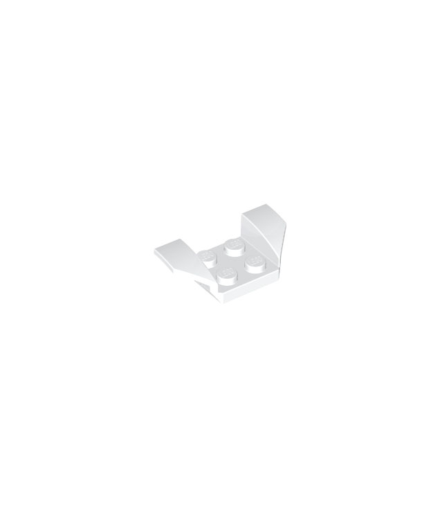 LEGO - Voertuig, spatbord 2 x 4 met uitlopende vleugels - White | N