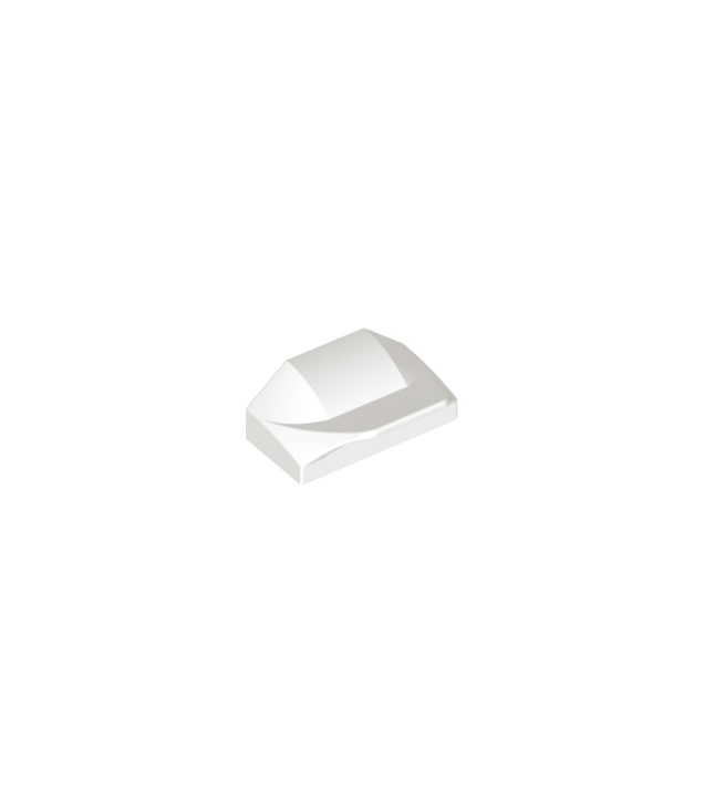 LEGO - Helling, gebogen 1 x 2 x 2/3 vleugeltip - White | N