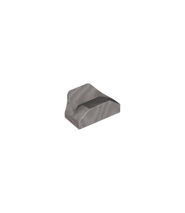 LEGO - Helling, gebogen 1 x 2 x 2/3 vleugeltip - Metallic Silver | N