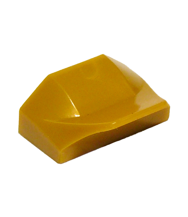 LEGO - Helling, gebogen 1 x 2 x 2/3 vleugeltip - Pearl Gold | N