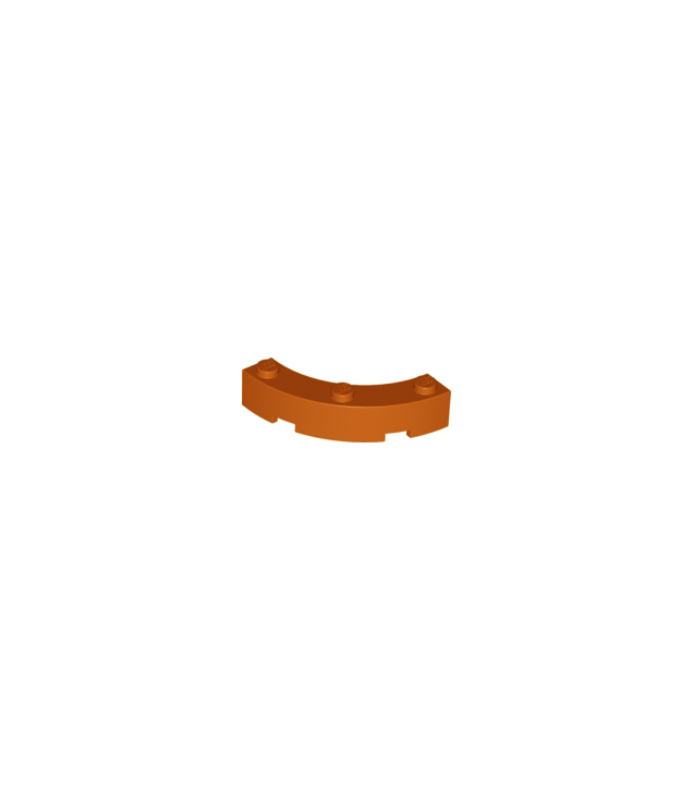 LEGO - Steen, ronde hoek 4 x 4 macaroni breed met 3 noppen - Dark Orange | N