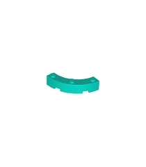 LEGO - Steen, ronde hoek 4 x 4 macaroni breed met 3 noppen - Dark Turquoise | N - Thumbnail