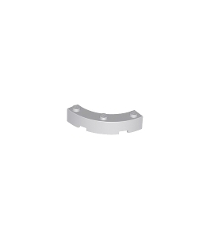 LEGO - Steen, ronde hoek 4 x 4 macaroni breed met 3 noppen - Light Bluish Gray | N - Thumbnail