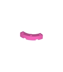 LEGO - Steen, ronde hoek 4 x 4 macaroni breed met 3 noppen - Dark Pink | N - Thumbnail