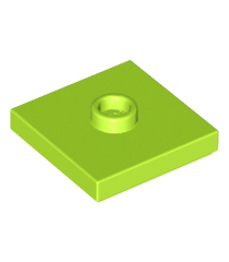 LEGO - Plaat, gemodificeerd 2 x 2 met groef en 1 nop in midden (jumper) - Lime | N - Thumbnail