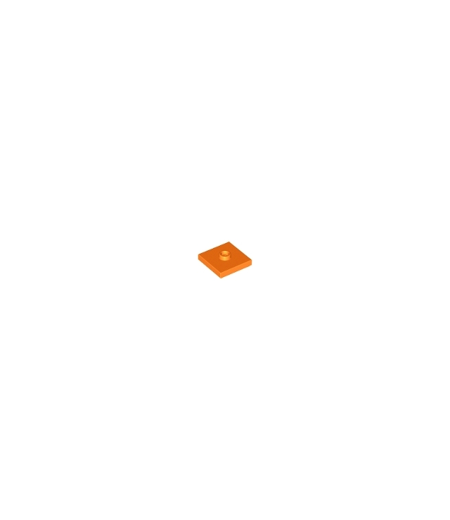 LEGO - Plaat, gemodificeerd 2 x 2 met groef en 1 nop in midden (jumper) - Orange | N