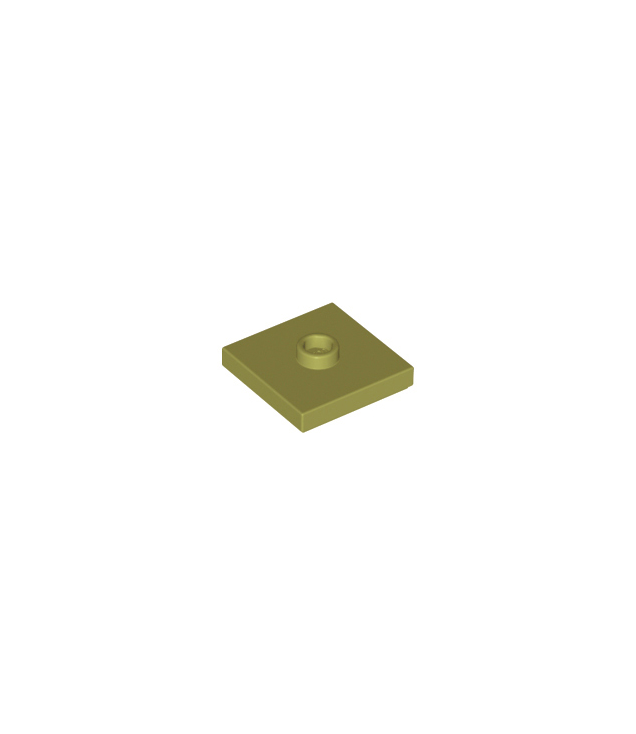 LEGO - Plaat, gemodificeerd 2 x 2 met groef en 1 nop in midden (jumper) - Olive Green | N