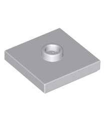 LEGO - Plaat, gemodificeerd 2 x 2 met groef en 1 nop in midden (jumper) - Light Bluish Gray | N - Thumbnail