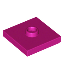 LEGO - Plaat, gemodificeerd 2 x 2 met groef en 1 nop in midden (jumper) - Magenta | N - Thumbnail