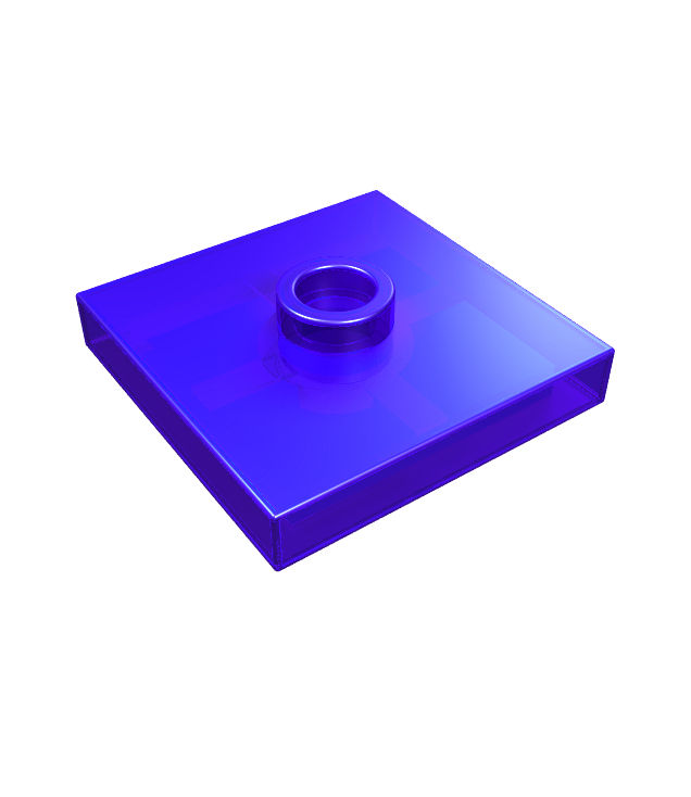 LEGO - Plaat, gemodificeerd 2 x 2 met groef en 1 nop in midden (jumper) - Trans-Purple | N