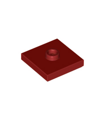 LEGO - Plaat, gemodificeerd 2 x 2 met groef en 1 nop in midden (jumper) - Dark Red | N - Thumbnail