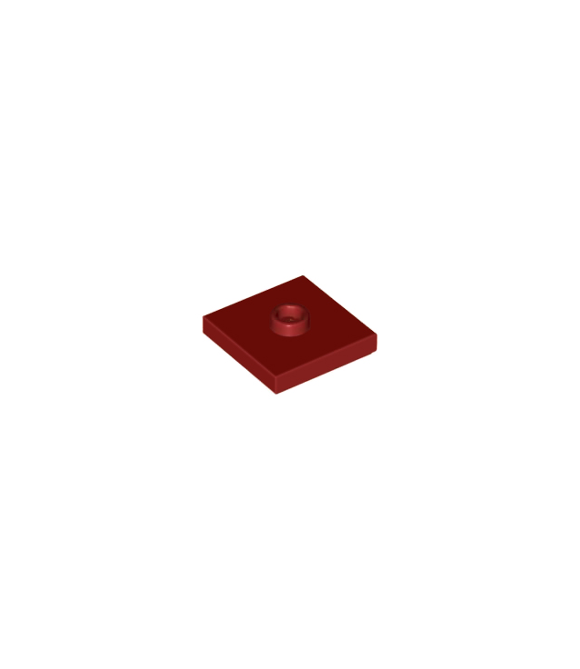 LEGO - Plaat, gemodificeerd 2 x 2 met groef en 1 nop in midden (jumper) - Dark Red | N