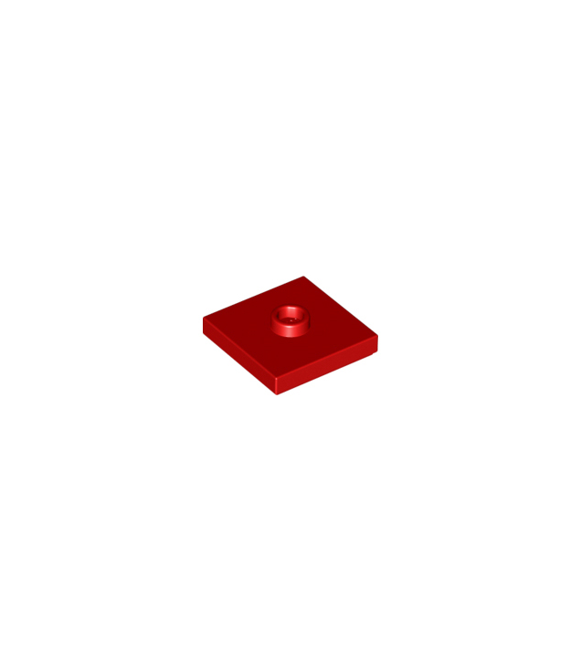 LEGO - Plaat, gemodificeerd 2 x 2 met groef en 1 nop in midden (jumper) - Red | N