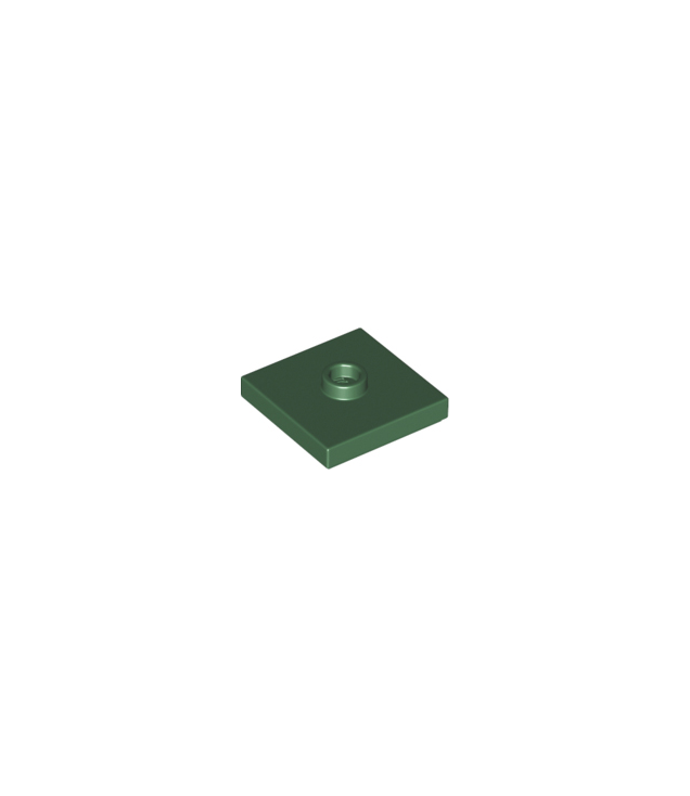 LEGO - Plaat, gemodificeerd 2 x 2 met groef en 1 nop in midden (jumper) - Dark Green | N