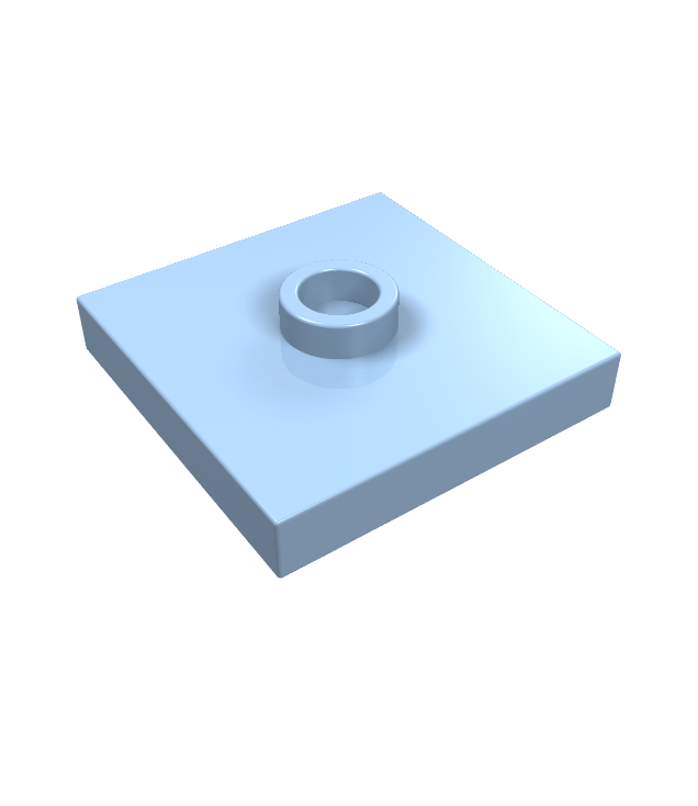 LEGO - Plaat, gemodificeerd 2 x 2 met groef en 1 nop in midden (jumper) - Bright Light Blue | N