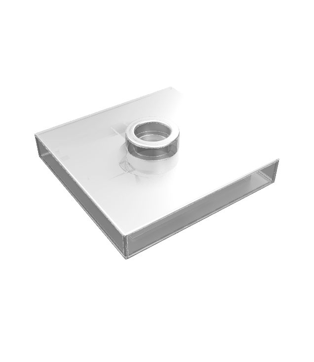 LEGO - Plaat, gemodificeerd 2 x 2 met groef en 1 nop in midden (jumper) - Trans-Clear | N