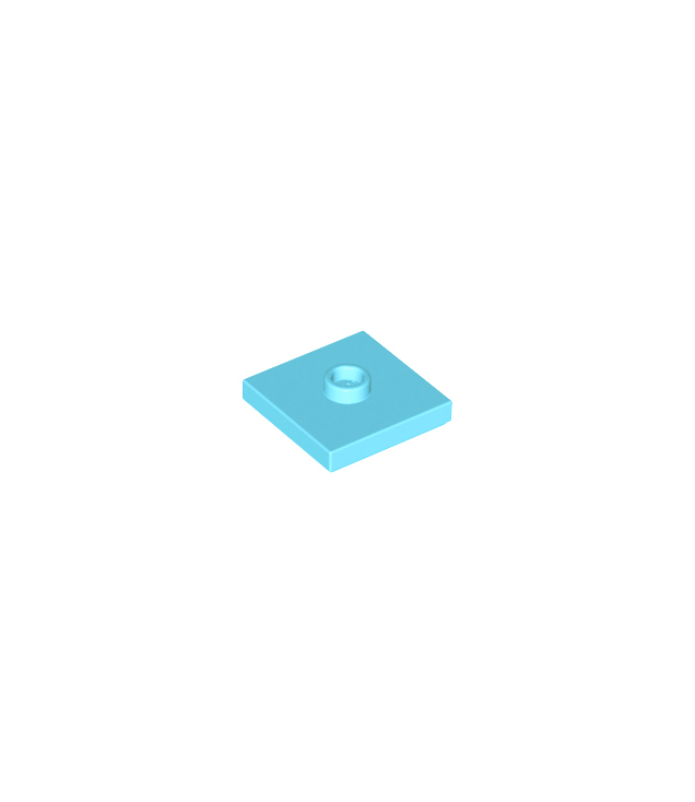 LEGO - Plaat, gemodificeerd 2 x 2 met groef en 1 nop in midden (jumper) - Medium Azure | N