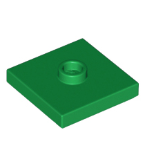 LEGO - Plaat, gemodificeerd 2 x 2 met groef en 1 nop in midden (jumper) - Green | N - Thumbnail