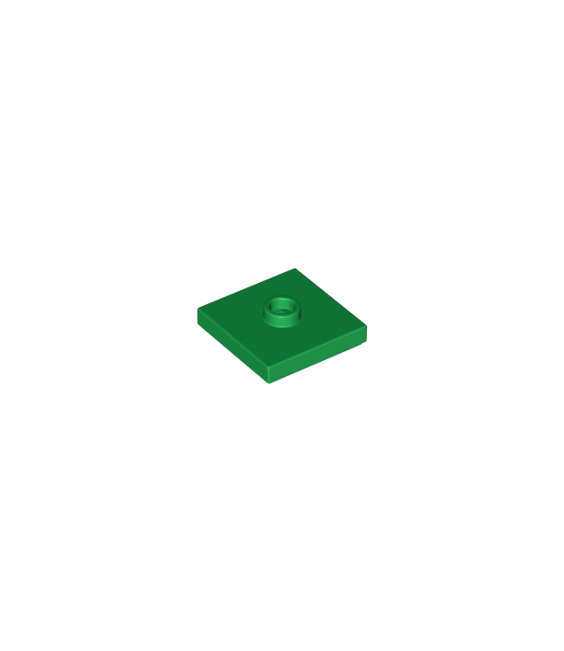 LEGO - Plaat, gemodificeerd 2 x 2 met groef en 1 nop in midden (jumper) - Green | N