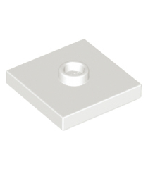 LEGO - Plaat, gemodificeerd 2 x 2 met groef en 1 nop in midden (jumper) - White | N - Thumbnail