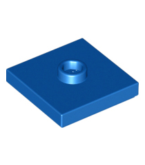 LEGO - Plaat, gemodificeerd 2 x 2 met groef en 1 nop in midden (jumper) - Blue | N - Thumbnail