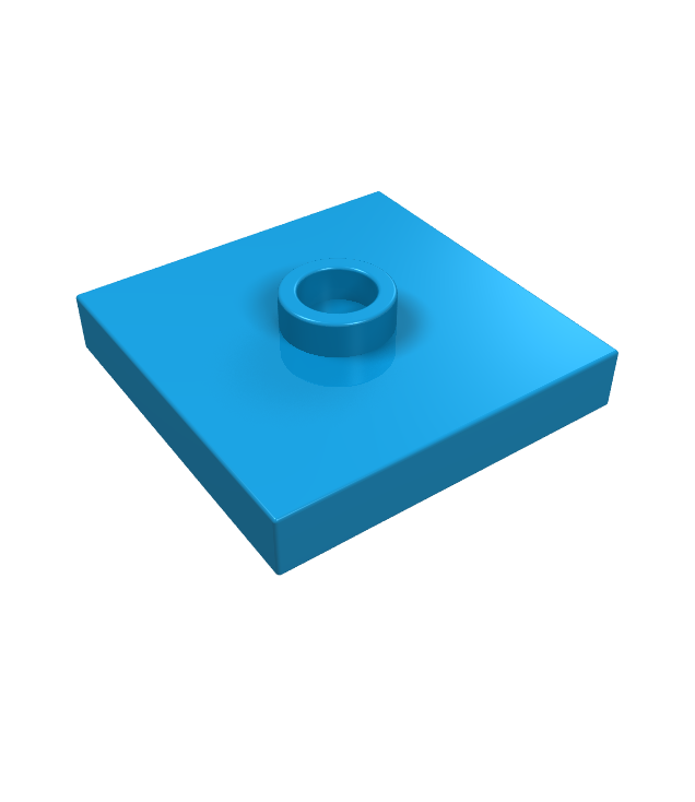 LEGO - Plaat, gemodificeerd 2 x 2 met groef en 1 nop in midden (jumper) - Dark Azure | N