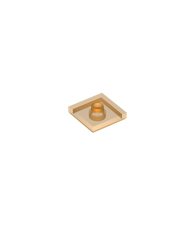LEGO - Plaat, gemodificeerd 2 x 2 met groef en 1 nop in midden (jumper) - Trans-Orange | N