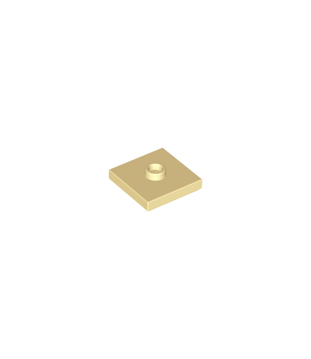 LEGO - Plaat, gemodificeerd 2 x 2 met groef en 1 nop in midden (jumper) - Tan | N