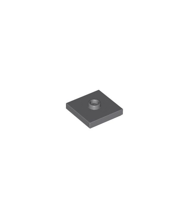 LEGO - Plaat, gemodificeerd 2 x 2 met groef en 1 nop in midden (jumper) - Dark Bluish Gray | N