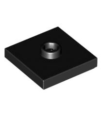 LEGO - Plaat, gemodificeerd 2 x 2 met groef en 1 nop in midden (jumper) - Black | N - Thumbnail