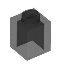LEGO - Steen 1 x 1 - Trans-Black | N - Thumbnail