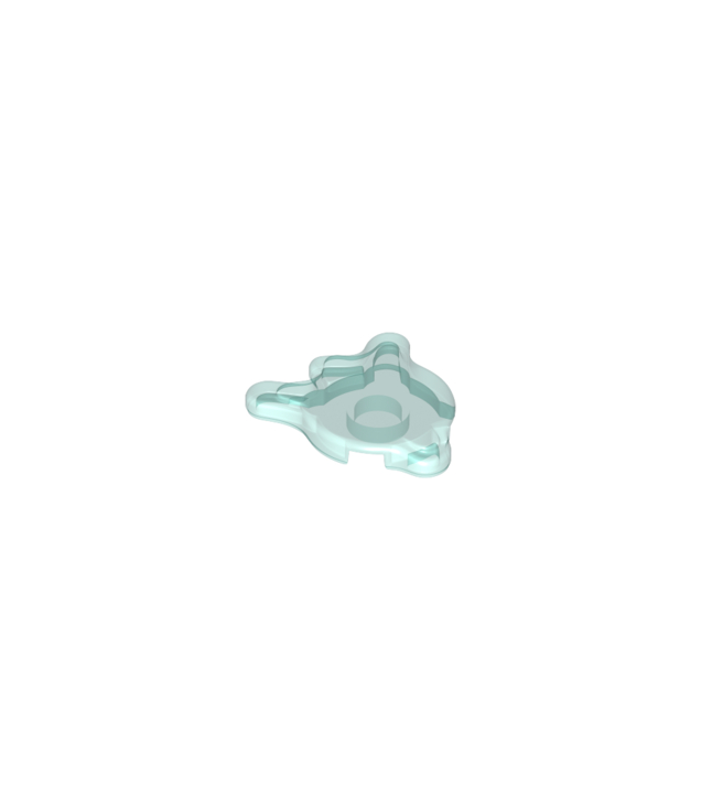 LEGO - Tegel, rond 2 x 2 spet­tervorm met zijuitsteeksels - Trans-Light Blue | N