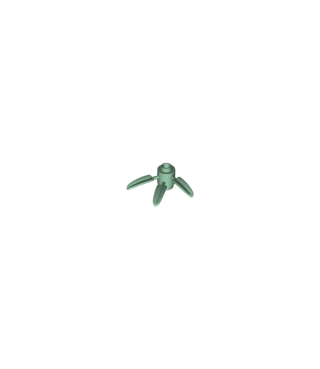 LEGO - Plantsteen, rond 1 x 1 met 3 bamboebladeren - Sand Green | N