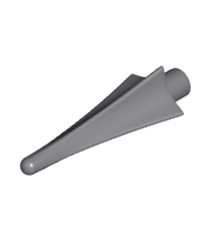 LEGO - Minifiguur-wapen, speerpunt met vinnen - Dark Bluish Gray | N - Thumbnail