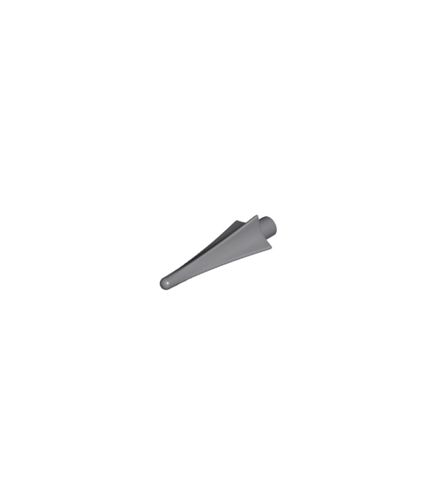 LEGO - Minifiguur-wapen, speerpunt met vinnen - Dark Bluish Gray | N