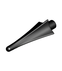 LEGO - Minifiguur-wapen, speerpunt met vinnen - Black | N - Thumbnail
