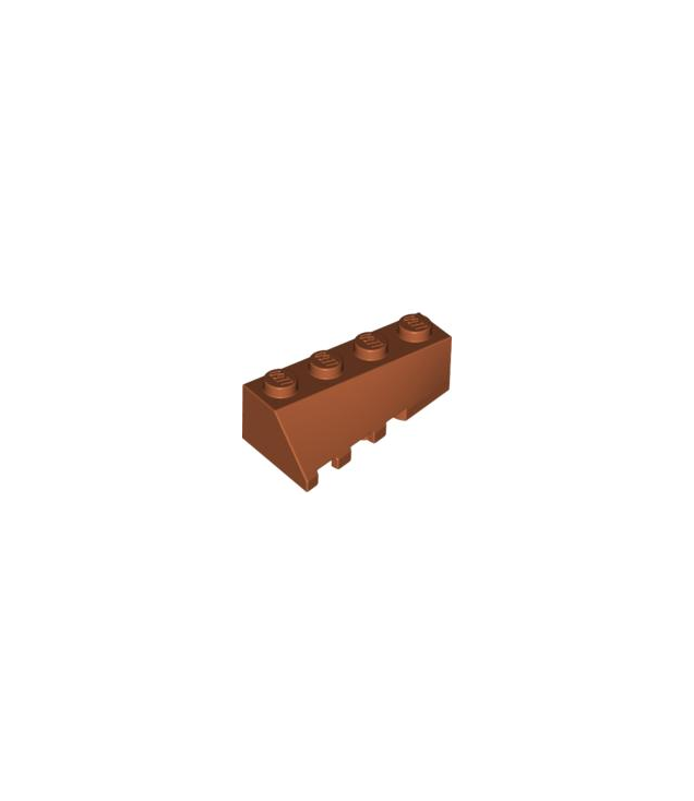 LEGO - Wig 4 x 2 hellend rechts - Dark Orange | N