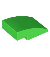 LEGO - Helling, gebogen 3 x 2 - Bright Green | N - Thumbnail