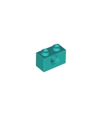 LEGO - Technic-steen 1 x 2 met gat - Dark Turquoise | N - Thumbnail