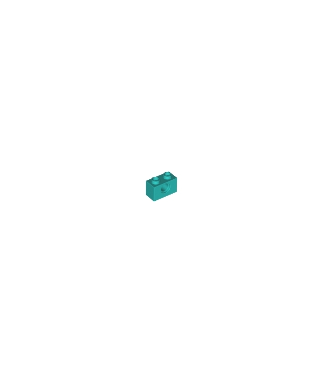 LEGO - Technic-steen 1 x 2 met gat - Dark Turquoise | N